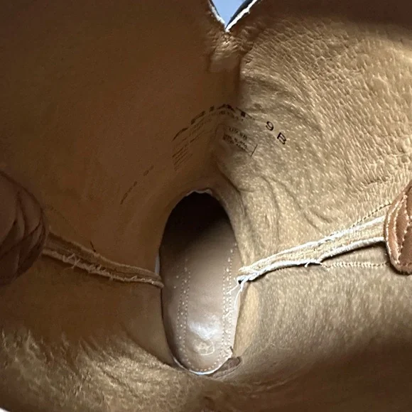 Ariat Tan Leather Embroidered Western Heeled Boots - Picture 5 of 7